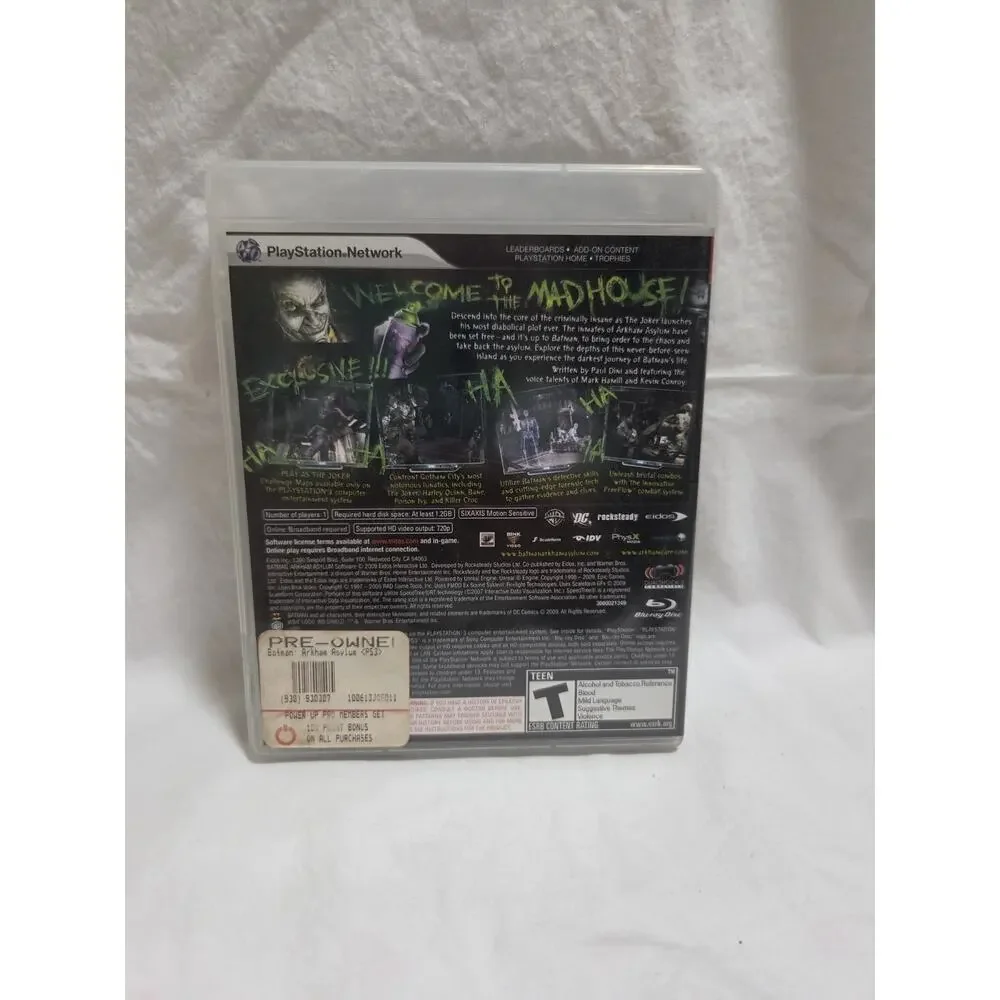 Batman: Arkham Asylum - Ps3 PlayStation 3 Video Game DC Comics Pre-Owned